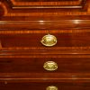 Georgian inlaid mahogany linen press front