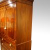 Georgian inlaid mahogany linen press side