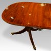 Georgian style mahogany twin pillar dining table end