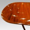 Georgian style mahogany twin pillar dining table end detail