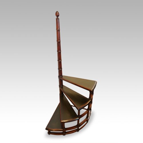 Mahogany spiral library steps