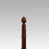 Mahogany spiral library steps finial