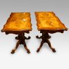 Pair of Victorian walnut cardtables
