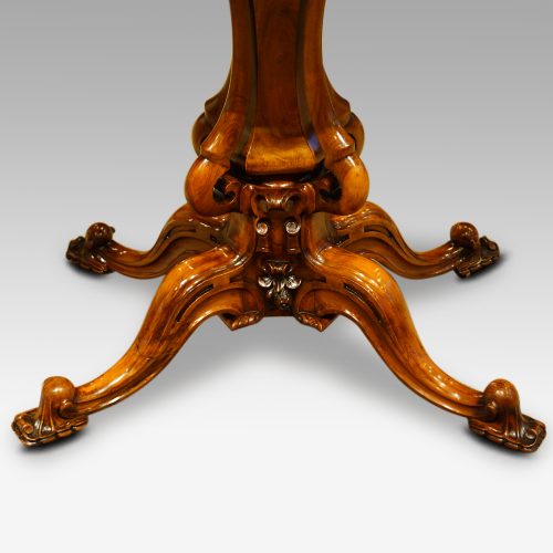 Pair of Victorian walnut cardtables base