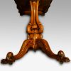 Pair of Victorian walnut cardtables base side view