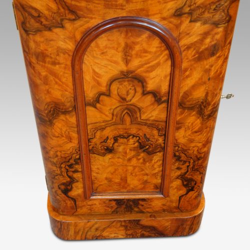 Victorian burr walnut cabinet door panel