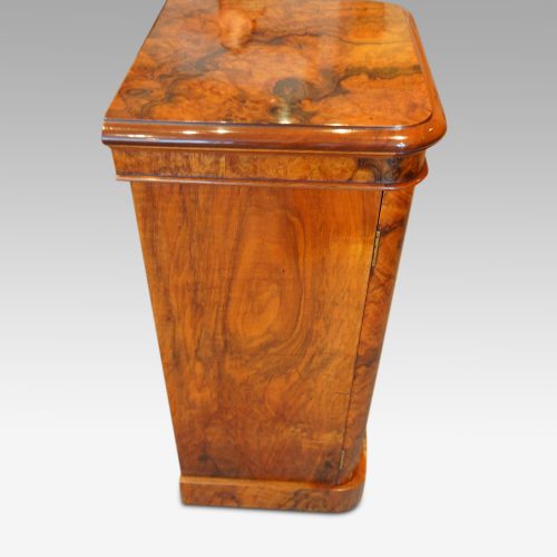 Victorian burr walnut cabinet side