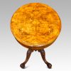 Victorian inlaid walnut oval table end view