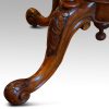 Victorian inlaid walnut oval table leg