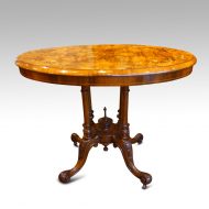 Victorian inlaid walnut oval table side
