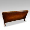 Victorian leather Gentlemans club sofa rear view