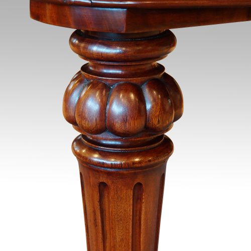 Victorian mahogany 10+ seat dining table leg detail