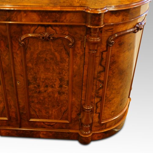 Victorian walnut credenza cabinet end door