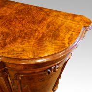 Victorian walnut credenza cabinet top moulding