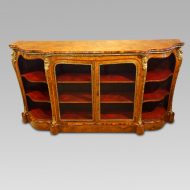 Victorian walnut open end credenza 1