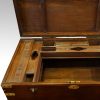 Antique brass bound campaign trunk interior detail