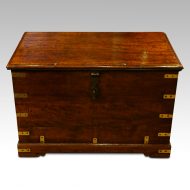 Antique brass bound merchants chest