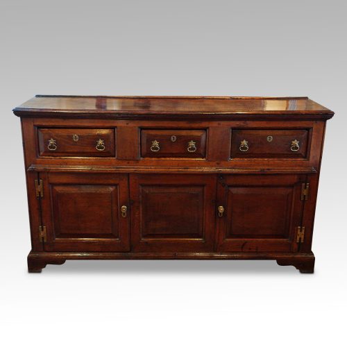 Antique oak dresser base front