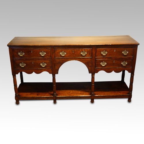 Antique oak potboard dresser base
