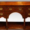 Antique oak potboard dresser base arch