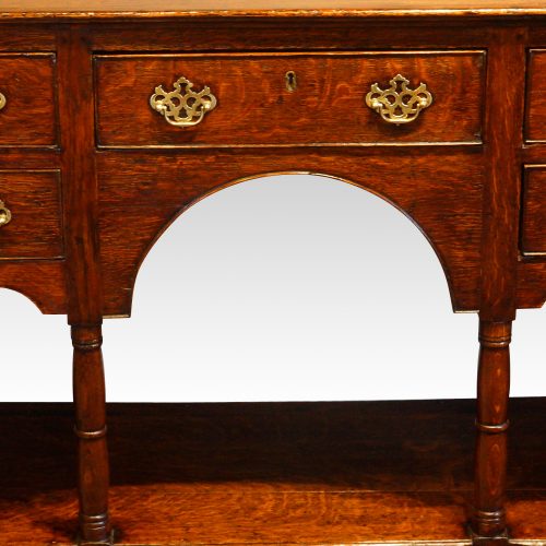 Antique oak potboard dresser base centre drawer