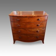Georgian mahogany bow chest