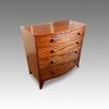 Georgian mahogany bow chest at angle
