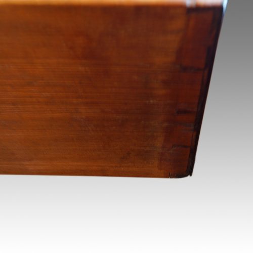 Georgian mahogany bow chest dovetails