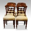 Late Victorian set of 6 mahogany dining chairs detail