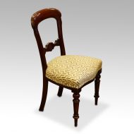 Late Victorian set of 6 mahogany dining chairs side chair at angle