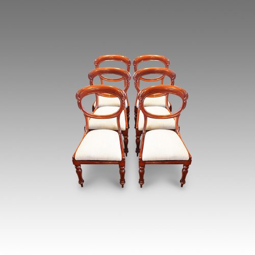 Set of 6 Victorian mahogany balloonback dining chairs