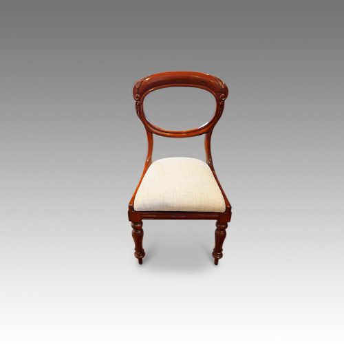 Set of 6 Victorian mahogany balloonback dining chairs single