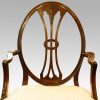 Set of 8 mahogany Adam style dining chairs armchair back