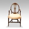Set of 8 mahogany Adam style dining chairs detail armchair