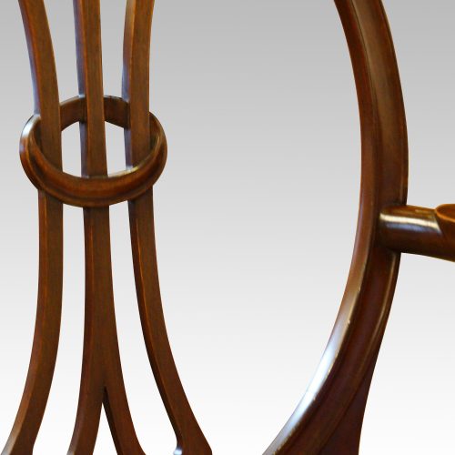 Set of 8 mahogany Adam style dining chairs detail splat