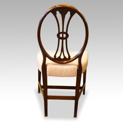 Set of 8 mahogany Adam style dining chairs side chair rear