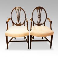 Set of 8 mahogany Adam style dining chairs,arm chairs