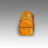 Victorian ash dome top casket side