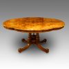 Victorian inlaid walnut shaped loo table side