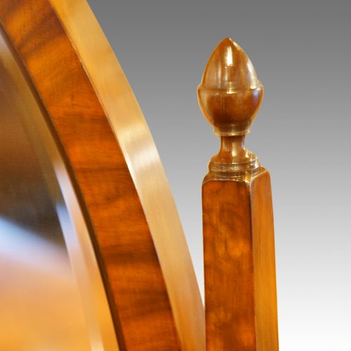Walnut bow front dressing table acorn finial