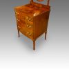 Walnut bow front dressing table angle view