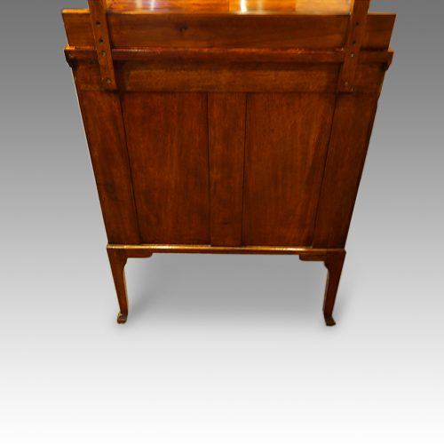 Walnut bow front dressing table rear
