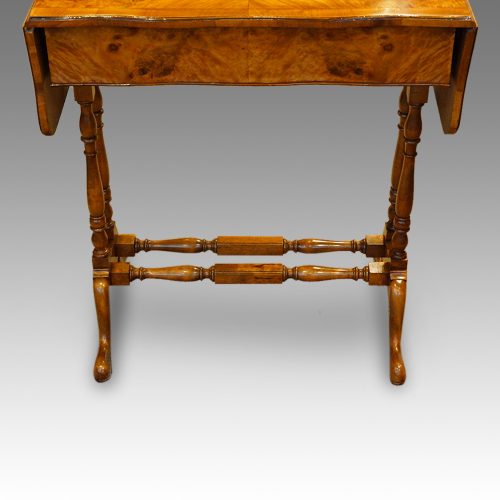 Walnut sofa table rear