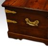 Antique Colonial teak merchants chest end detail