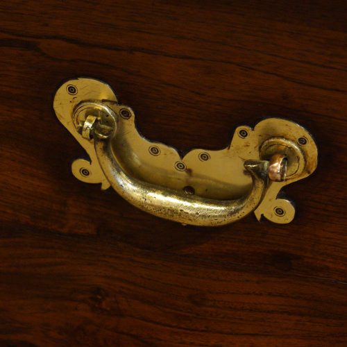 Antique Colonial teak merchants chest handle