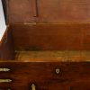 Antique Colonial teak merchants chest interior