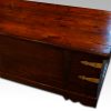 Antique Colonial teak merchants chest rear