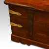 Antique Colonial teak merchants chest rear hinge