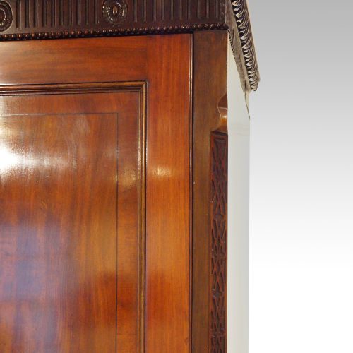 Antique sentry wardrobe corner detail