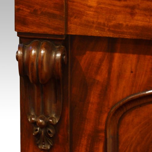 Early Victorian mahogany sidecabinet chiffonier corbel